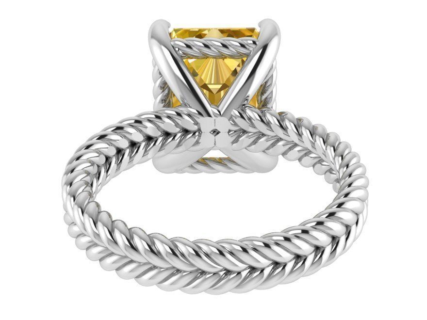 Big yellow Square ring 2577 3D print model 3D print model_3