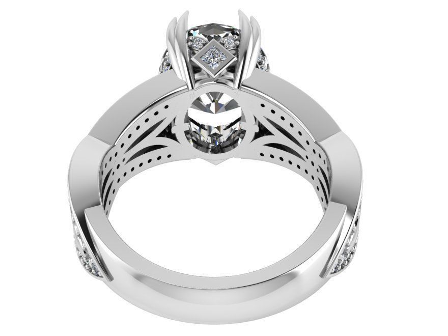 2-Row bright Diamond ring 2579 3D print model 3D print model_3