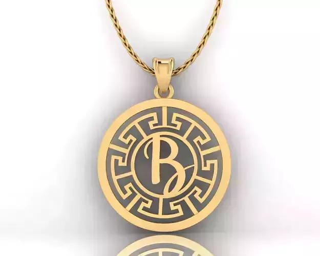 B Letter Pendant  3D print model