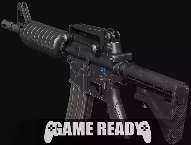 M4A1 - PBR Low Poly ar rifle Low-poly 3D model