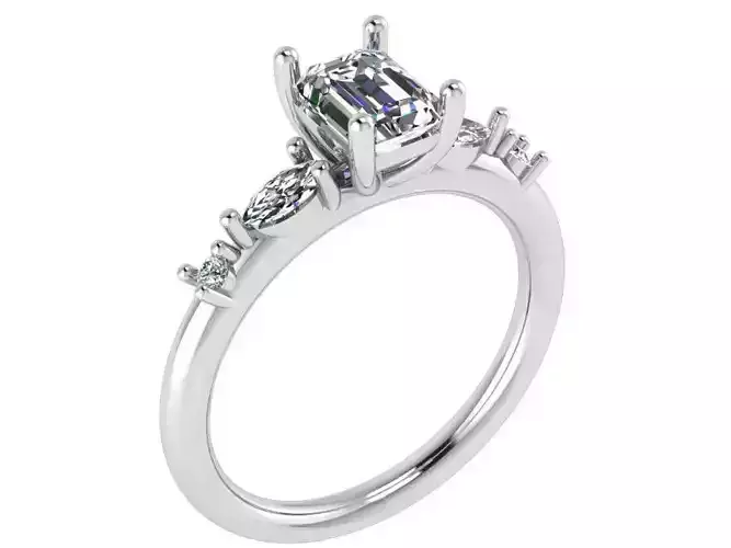 Round Diamond ring 2585 3D print model