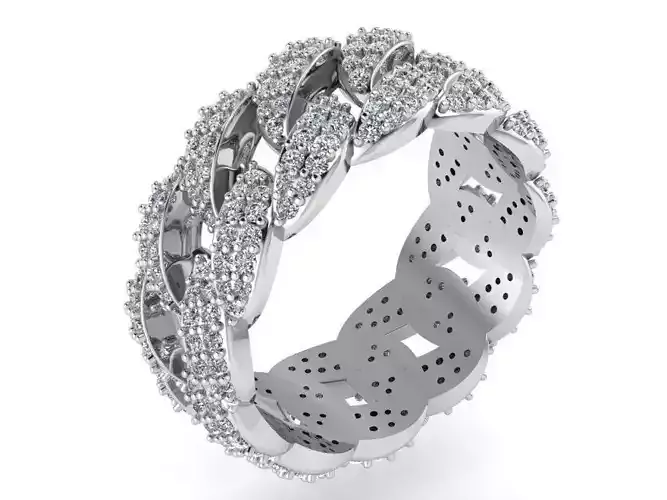 Chain Style Diamond ring 2586 3D print model