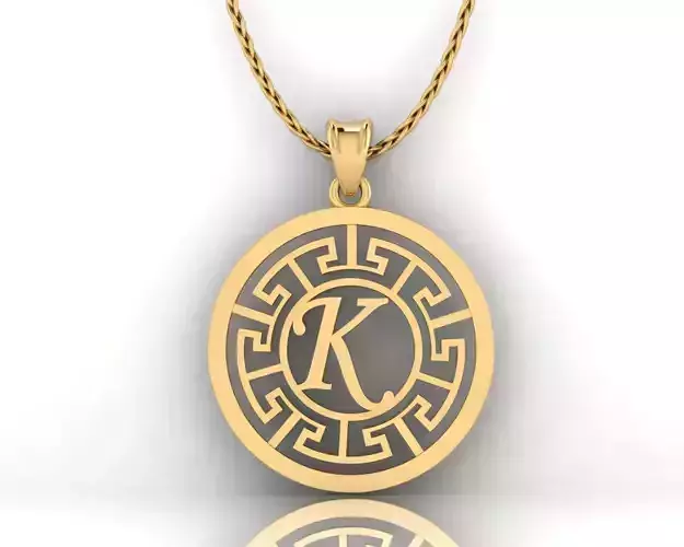 K Letter Pendant 3D print model