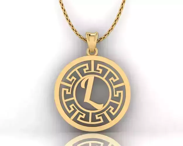 L Letter Pendant 3D print model