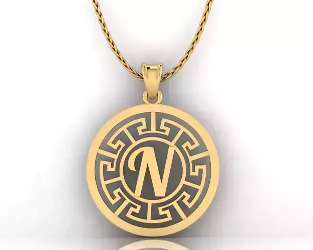 N Letter Pendant 3D print model