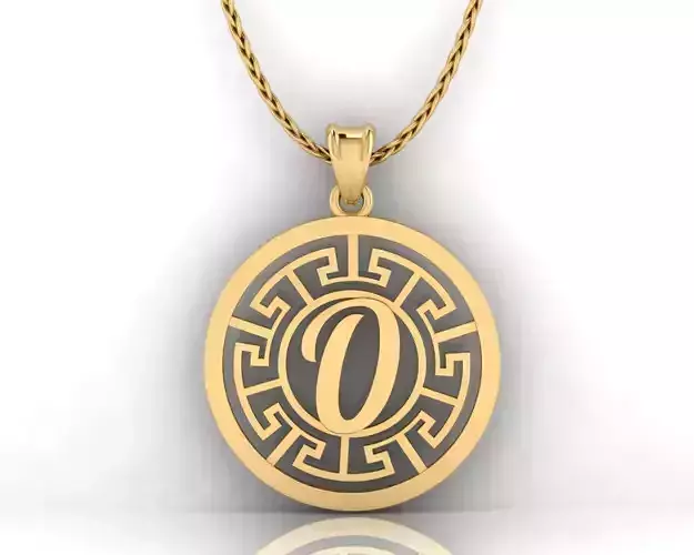 O Letter Pendant 3D print model
