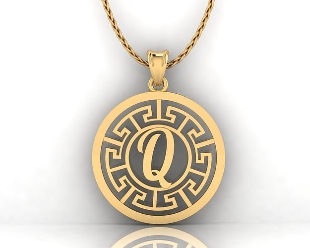 Q Letter Pendant 3D print model