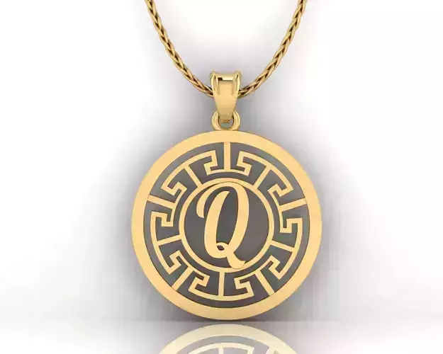 Q Letter Pendant 3D print model