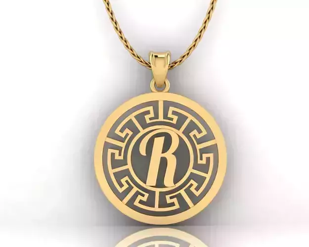 R Letter Pendant 3D print model