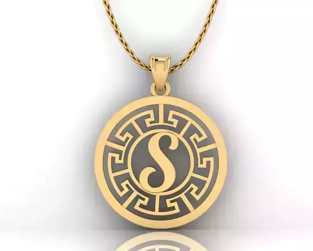 S Letter Pendant 3D print model
