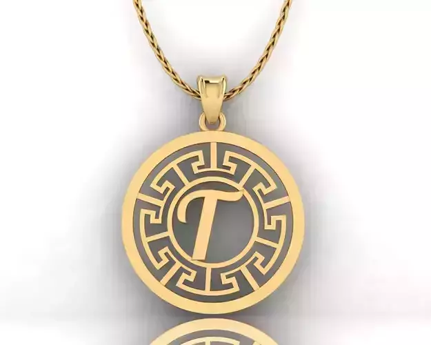 T Letter Pendant 3D print model