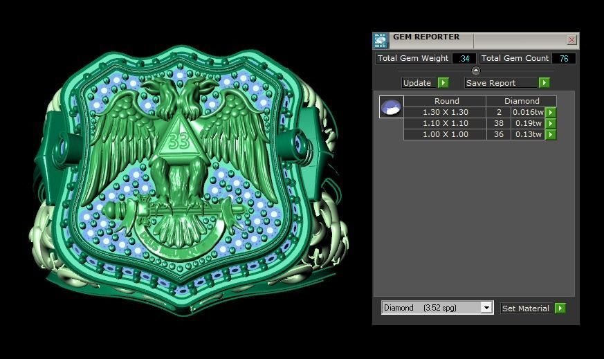 double headed eagle ring 3D print model_5