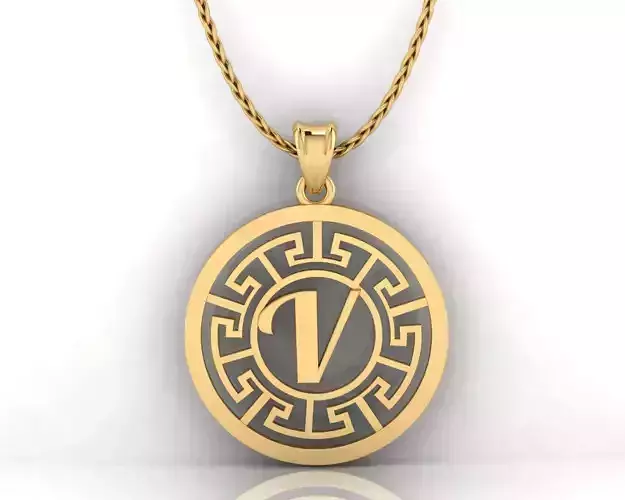 V Letter Pendant