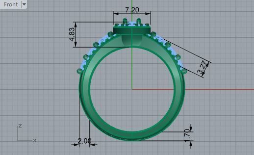 Magnificent diamond ring 2594 3D print model 3D print model_5