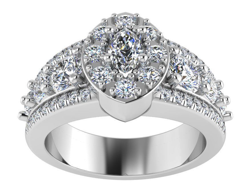 Magnificent diamond ring 2594 3D print model 3D print model_2