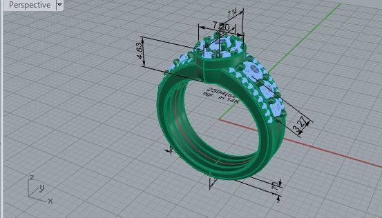 Magnificent diamond ring 2594 3D print model 3D print model_7