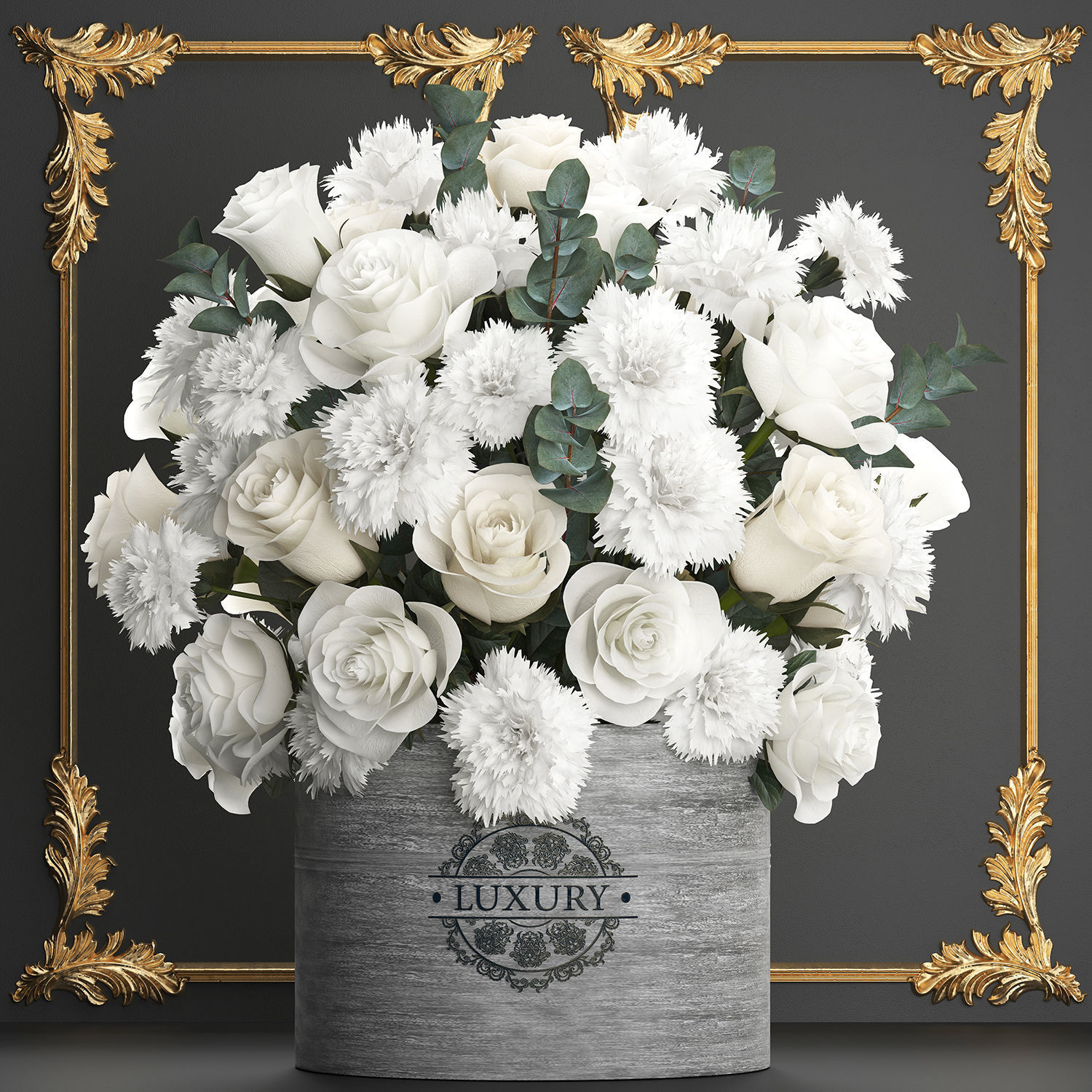 Collection of bouquets 40 pieces 3D model_7