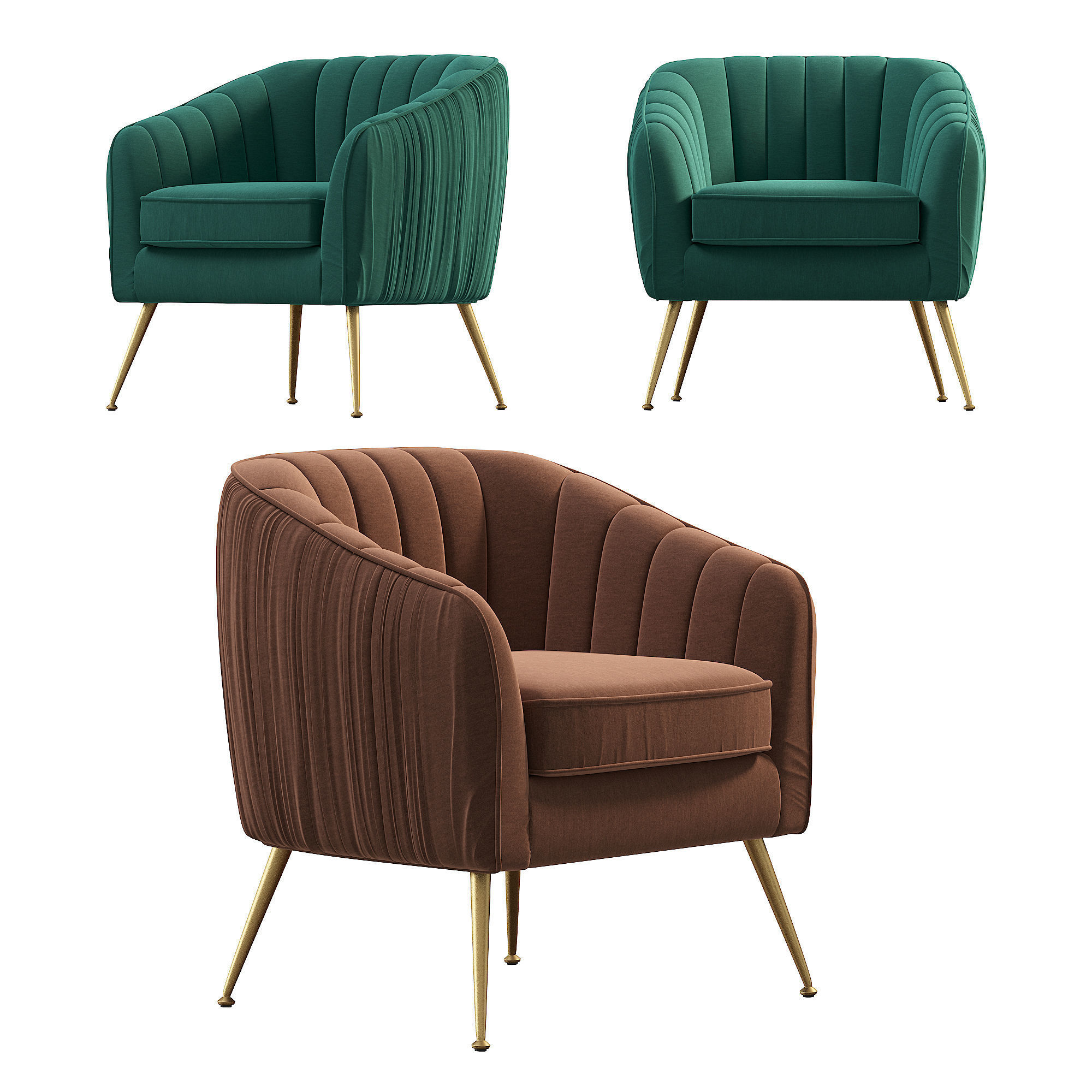 HOMCOM Velvet 3D model | CGTrader