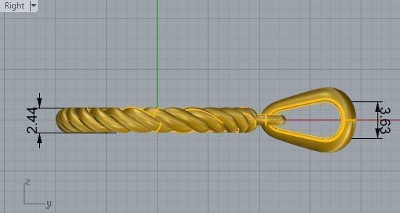 L number Pendant 2599 3D print model 3D print model_6