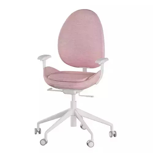 HATTEFJALL office chair with upholstered seat and castor wheels