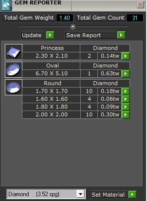3-Row Diamond ring 2604 3D print model 3D print model_8