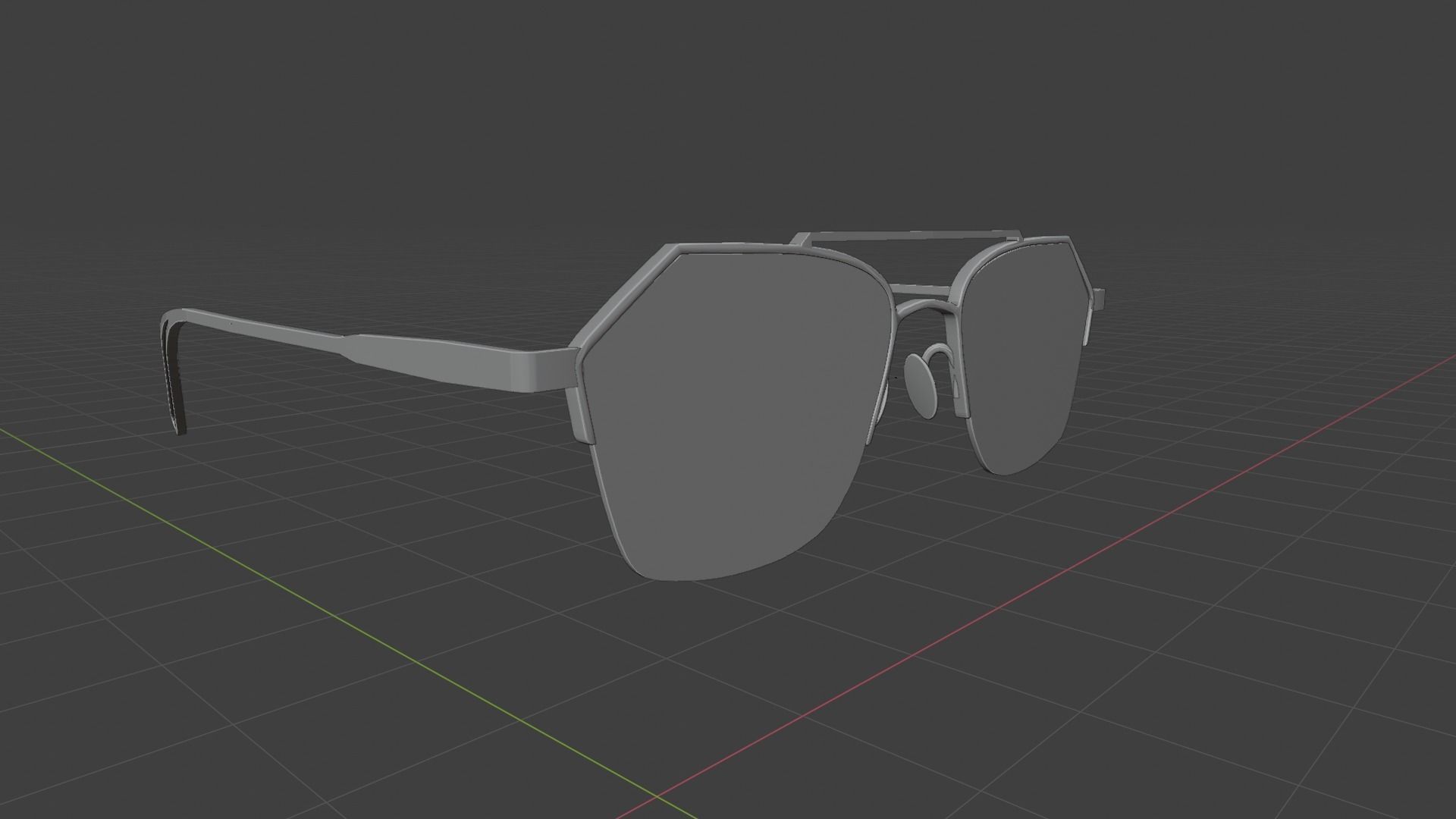 9FIVE Quarter Platinum  - Men and woman sunglasses Low-poly 3D model_15