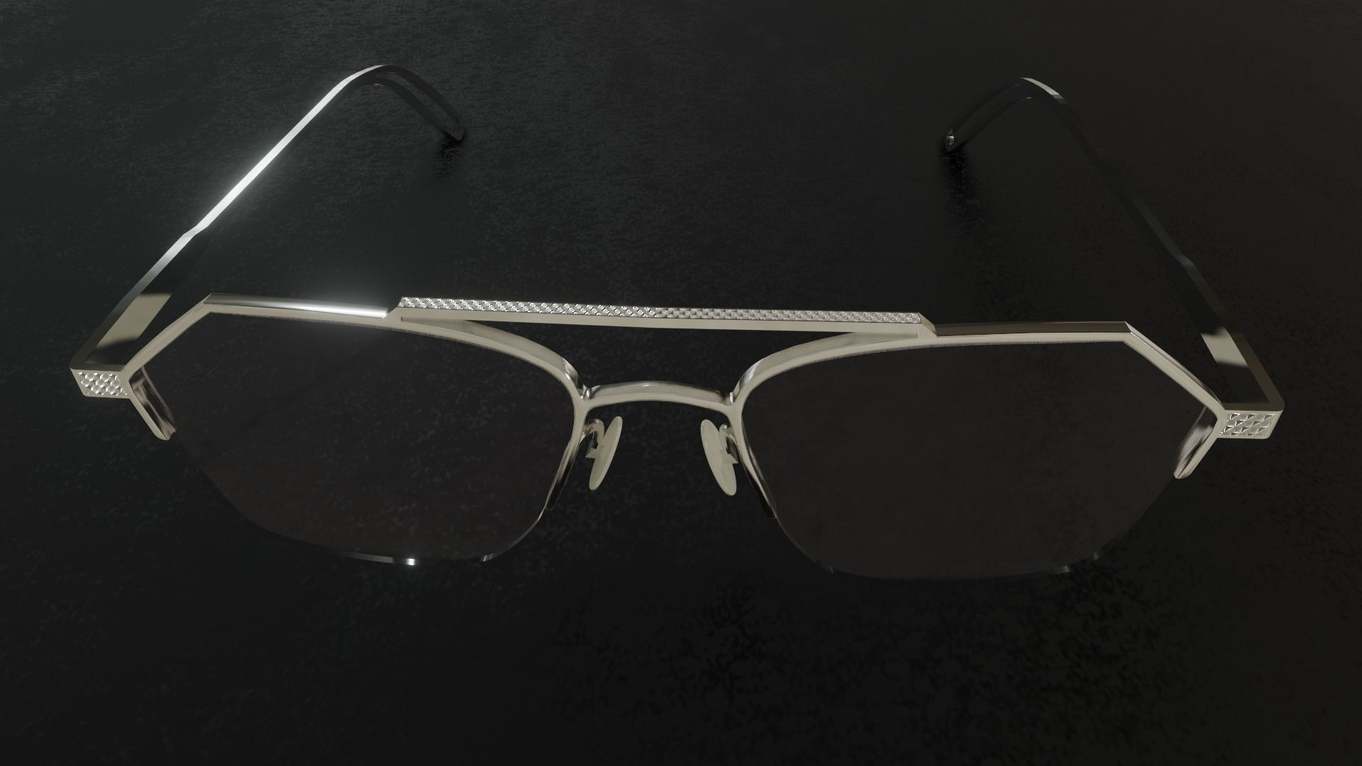 9FIVE Quarter Platinum  - Men and woman sunglasses Low-poly 3D model_3