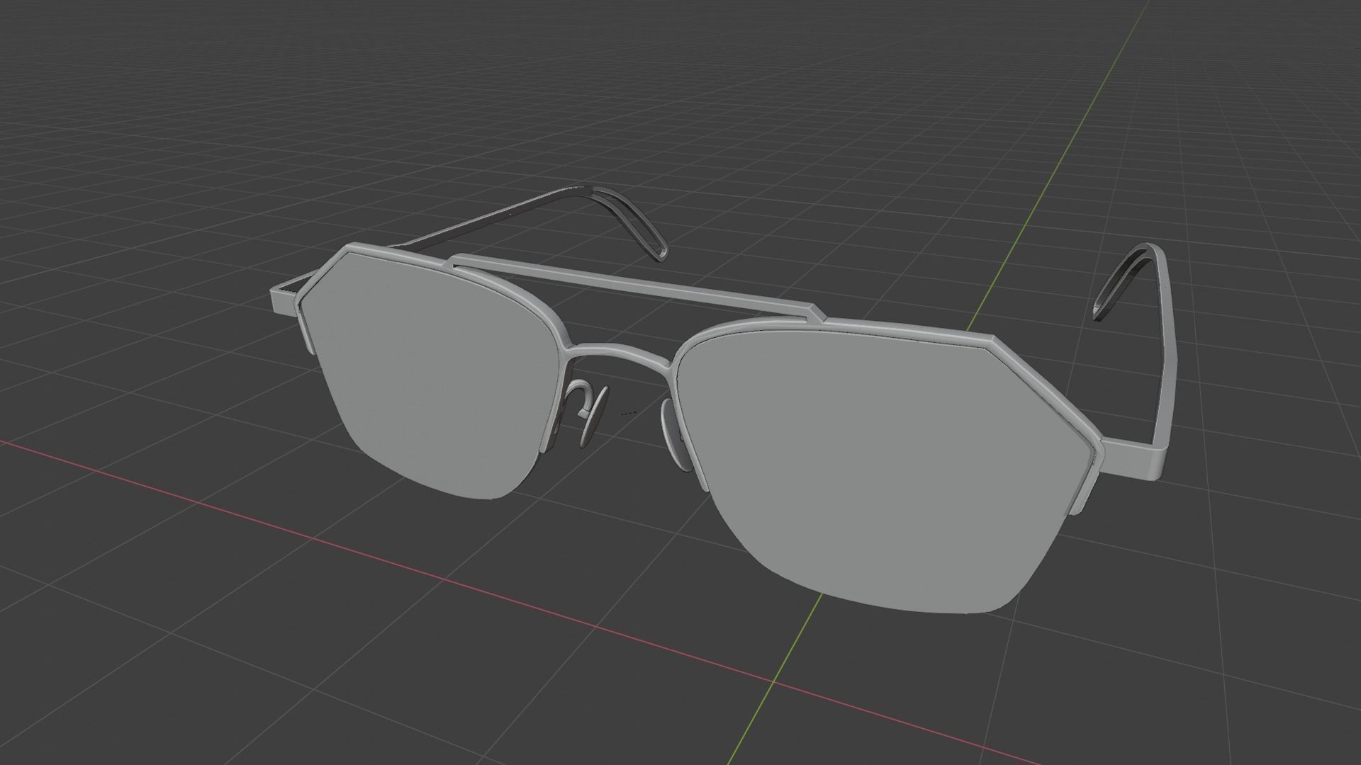 9FIVE Quarter Platinum  - Men and woman sunglasses Low-poly 3D model_13