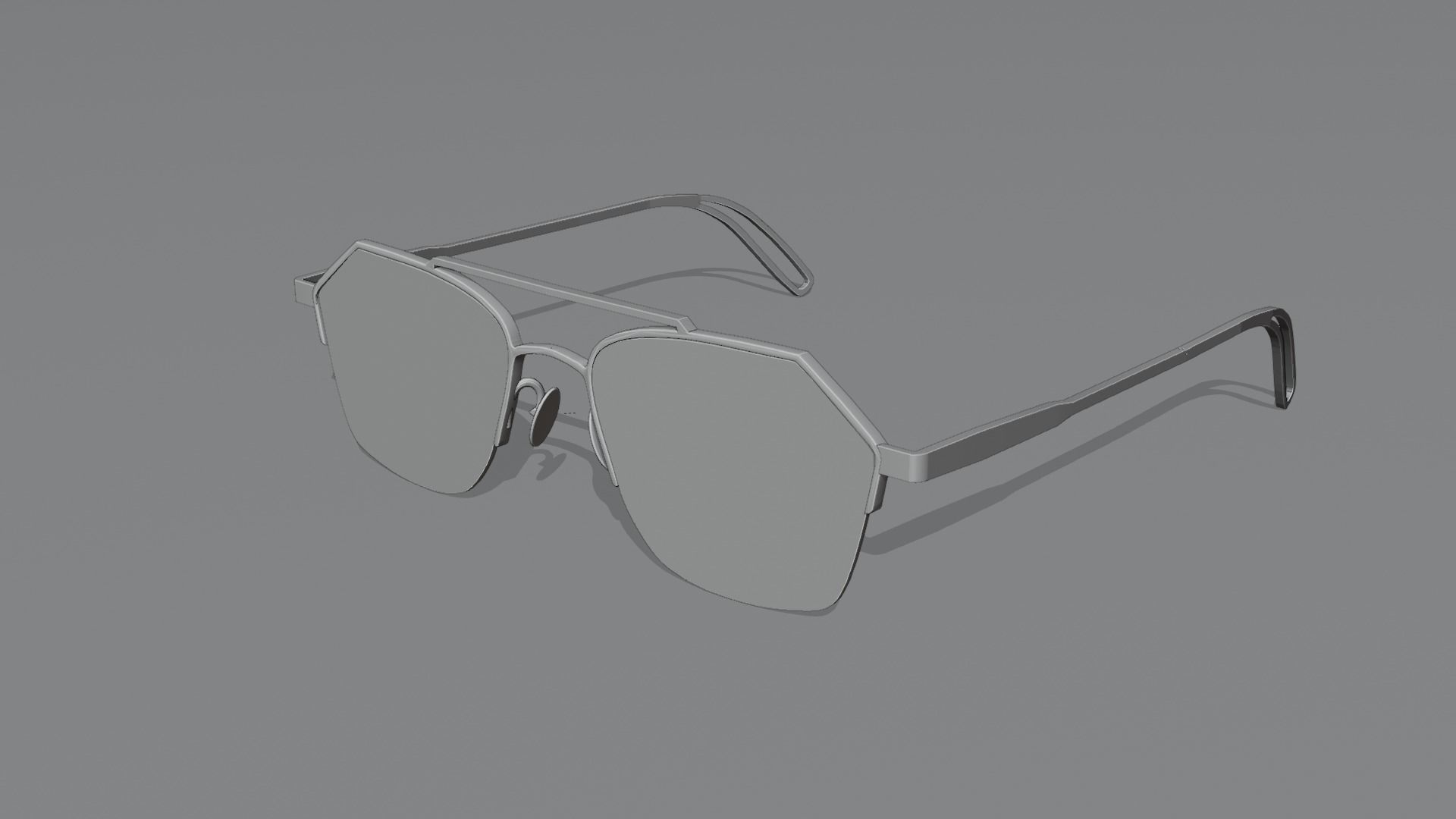 9FIVE Quarter Platinum  - Men and woman sunglasses Low-poly 3D model_12