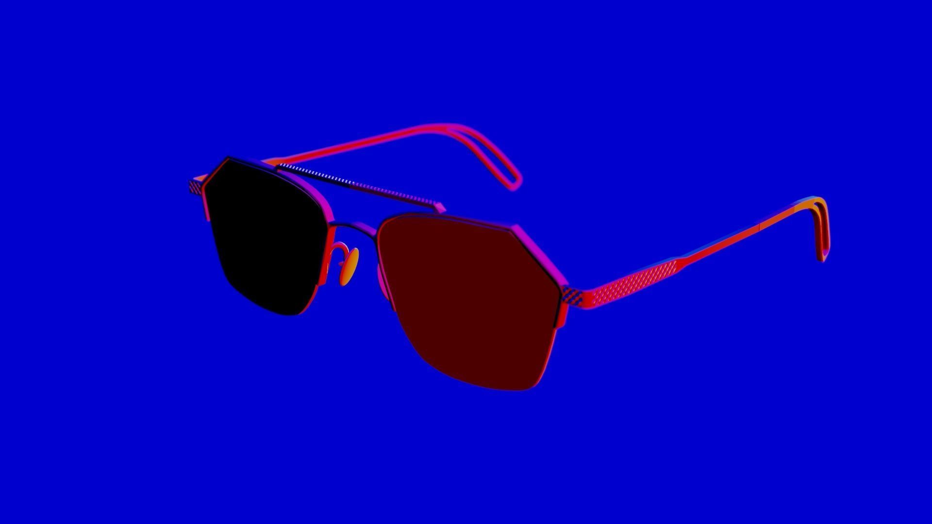 9FIVE Quarter Platinum  - Men and woman sunglasses Low-poly 3D model_7