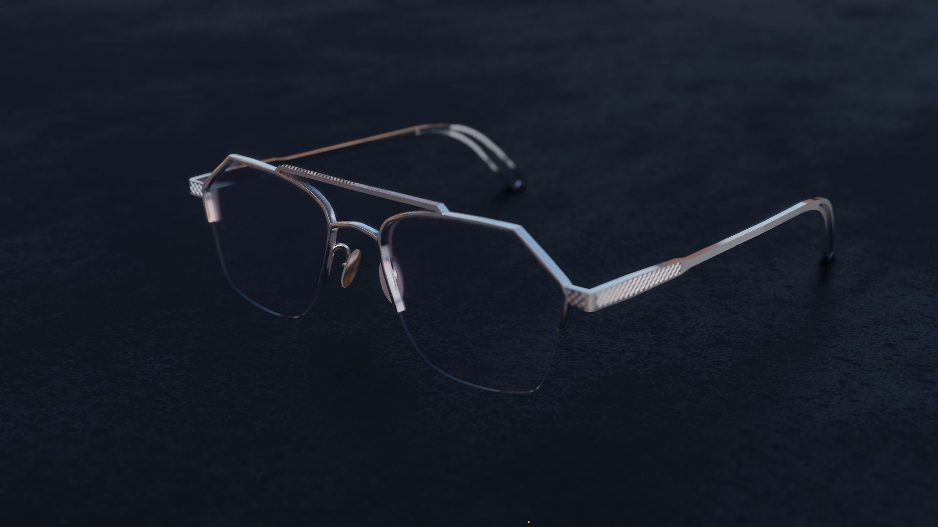 9FIVE Quarter Platinum  - Men and woman sunglasses Low-poly 3D model_4