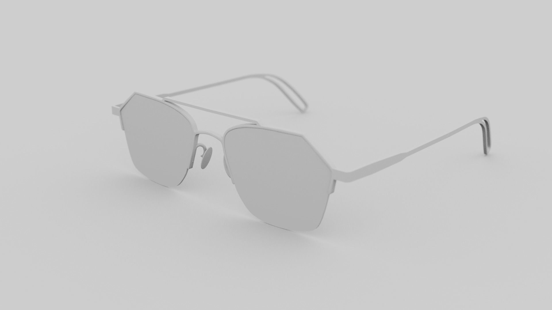 9FIVE Quarter Platinum  - Men and woman sunglasses Low-poly 3D model_11