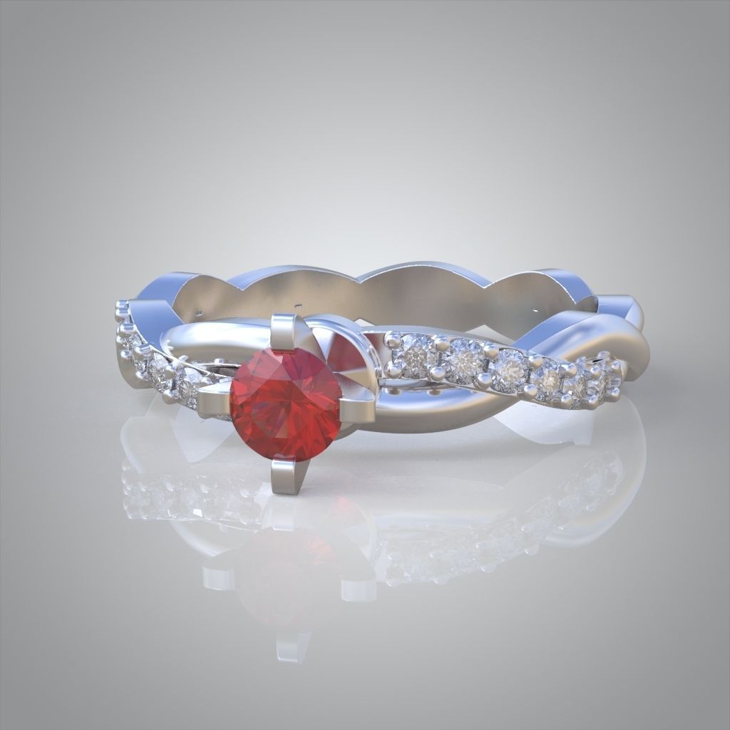 Ring 3D model 0224 3D printable model 3D print model_1