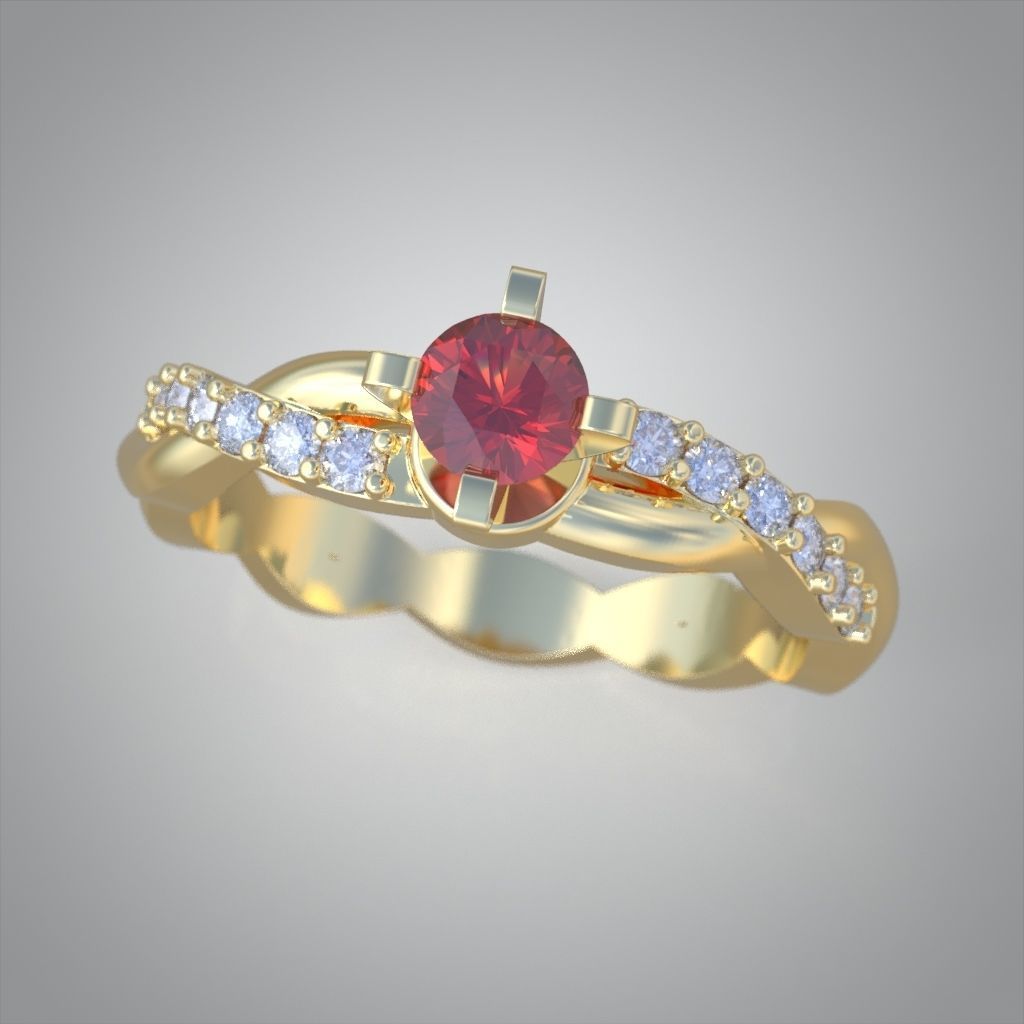 Ring 3D model 0224 3D printable model 3D print model_4