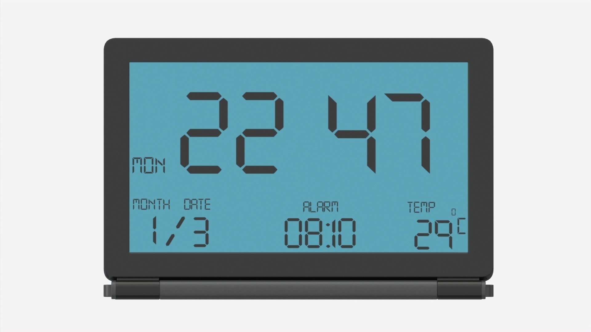 Alarm Clock 07 Modern 3D model_3