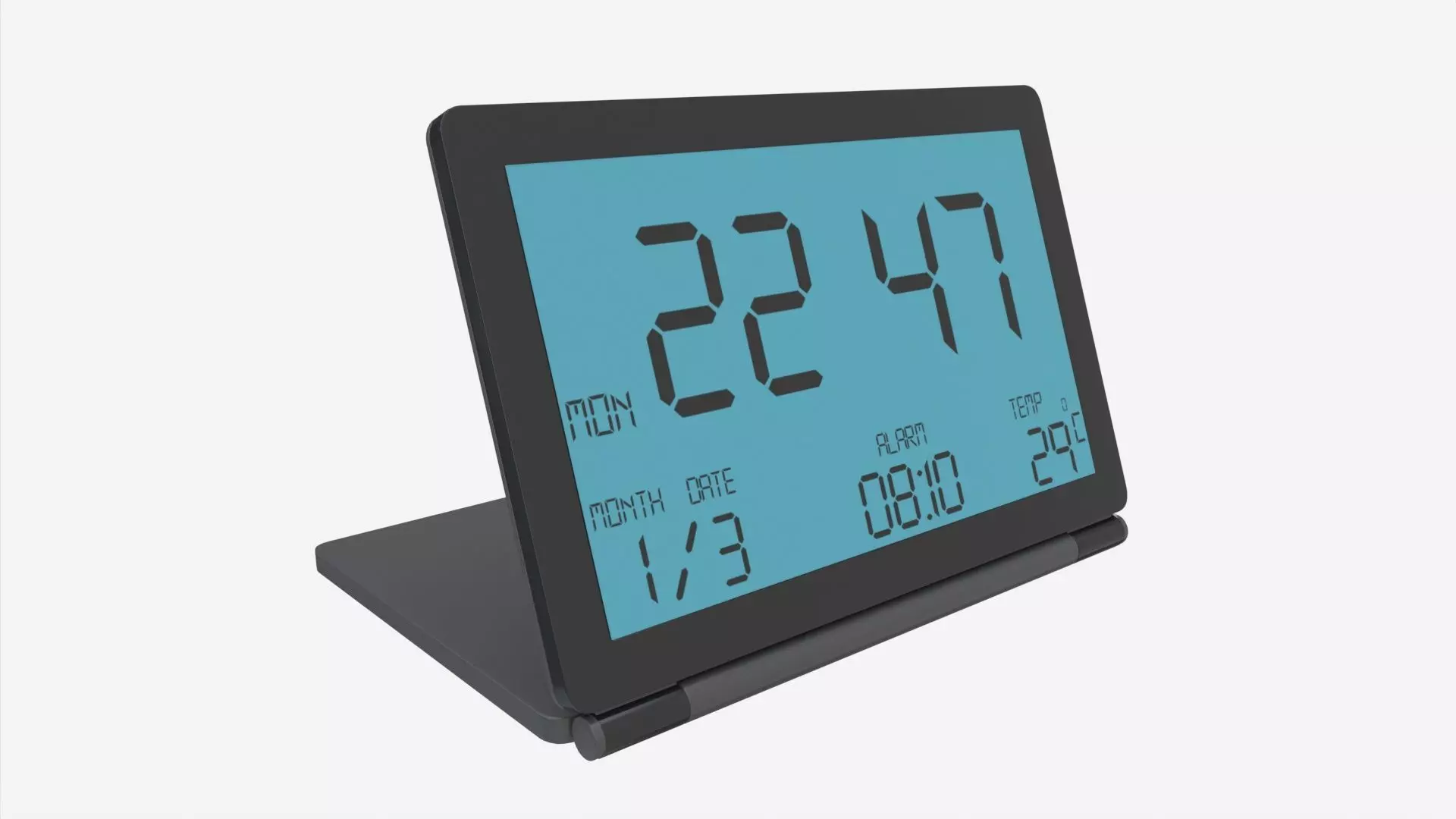Alarm Clock 07 Modern 3D model_0