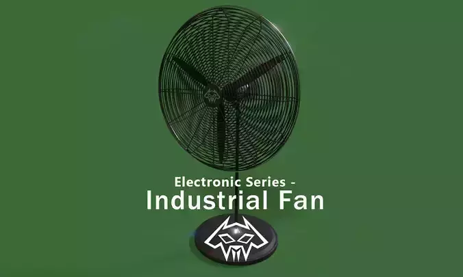 Electronic Series - Industrial Fan  Low-poly 3D model