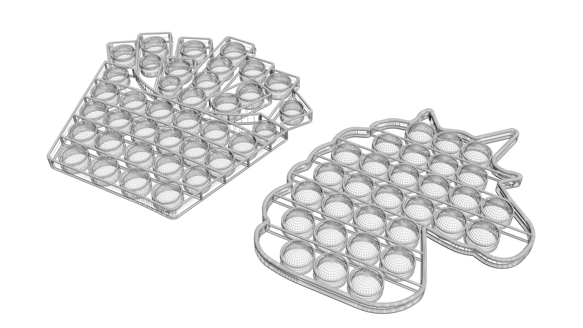 Pop It Fidget Toys Set 3D model_14