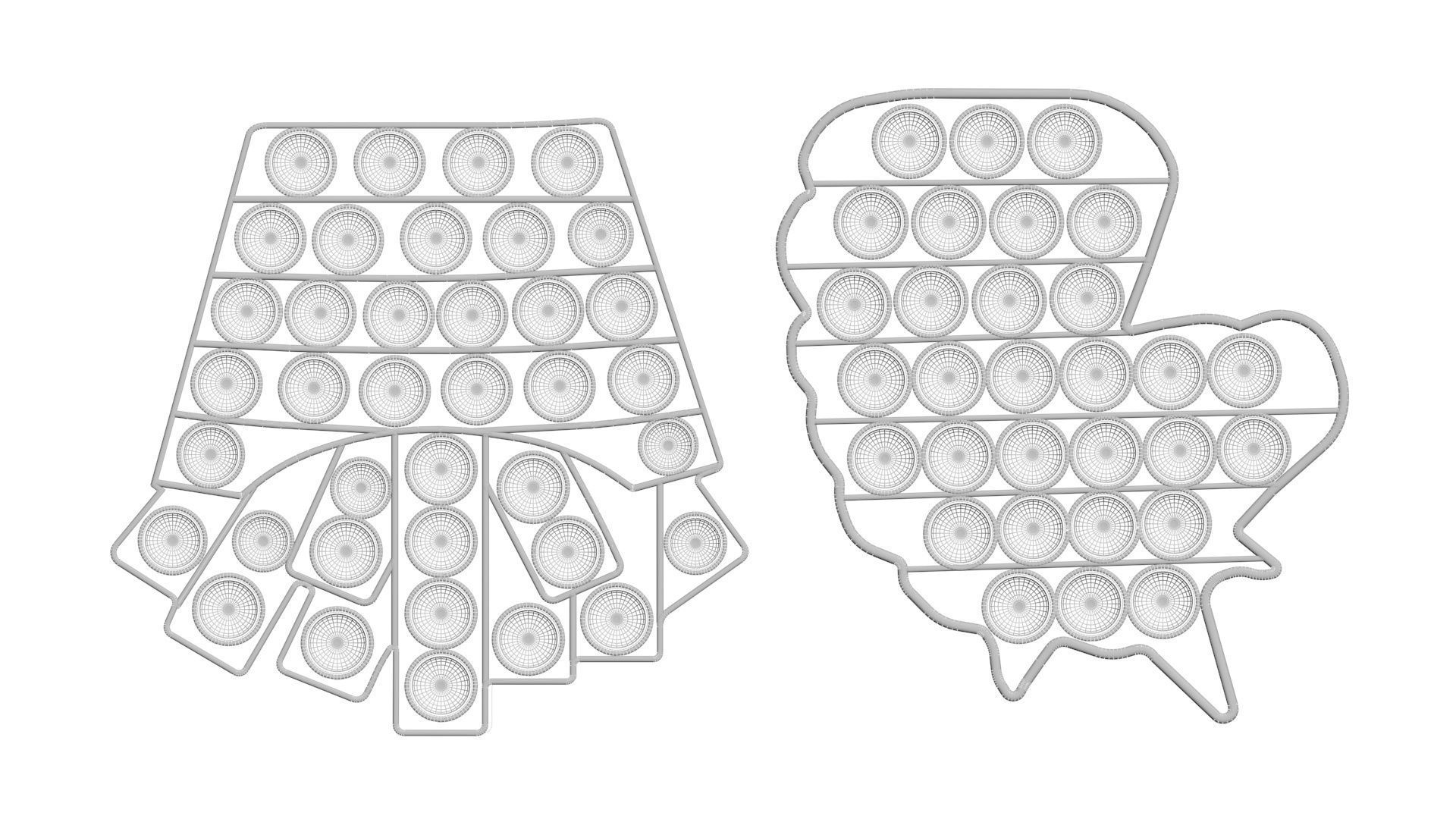 Pop It Fidget Toys Set 3D model_21