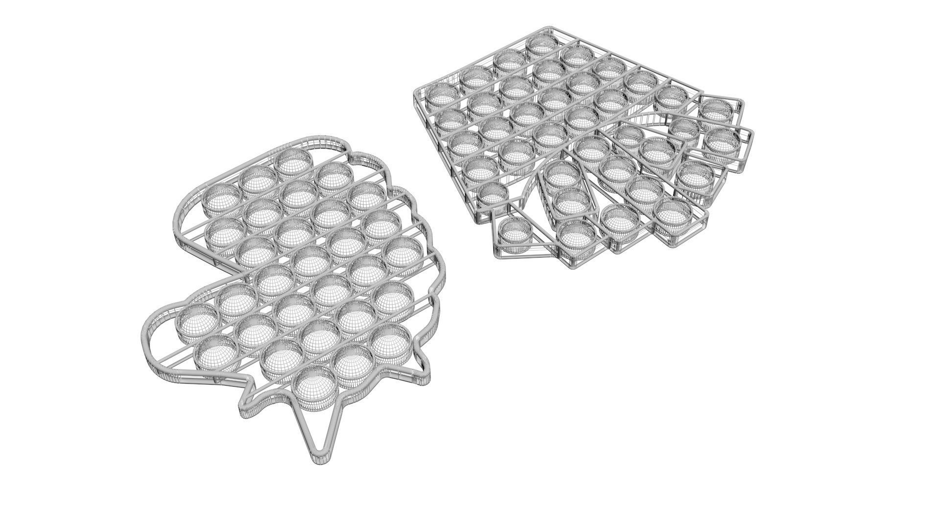 Pop It Fidget Toys Set 3D model_16