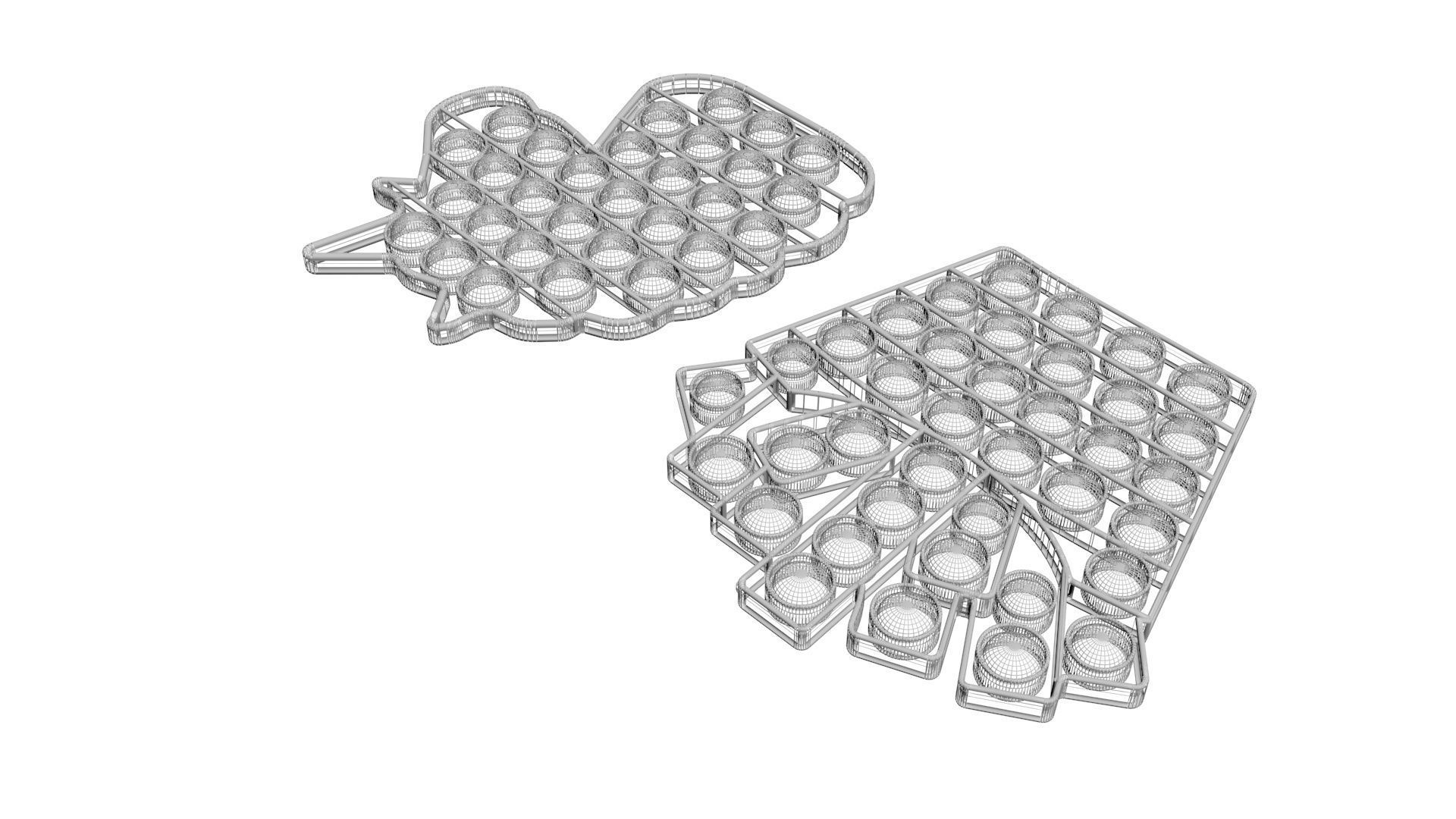 Pop It Fidget Toys Set 3D model_17