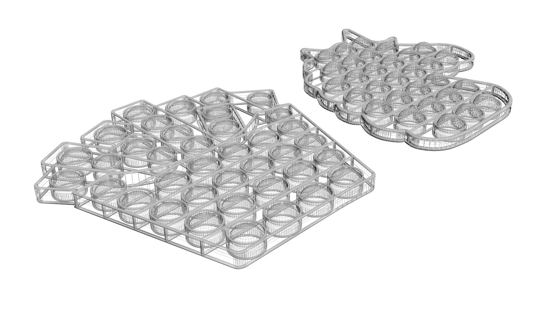 Pop It Fidget Toys Set 3D model_13