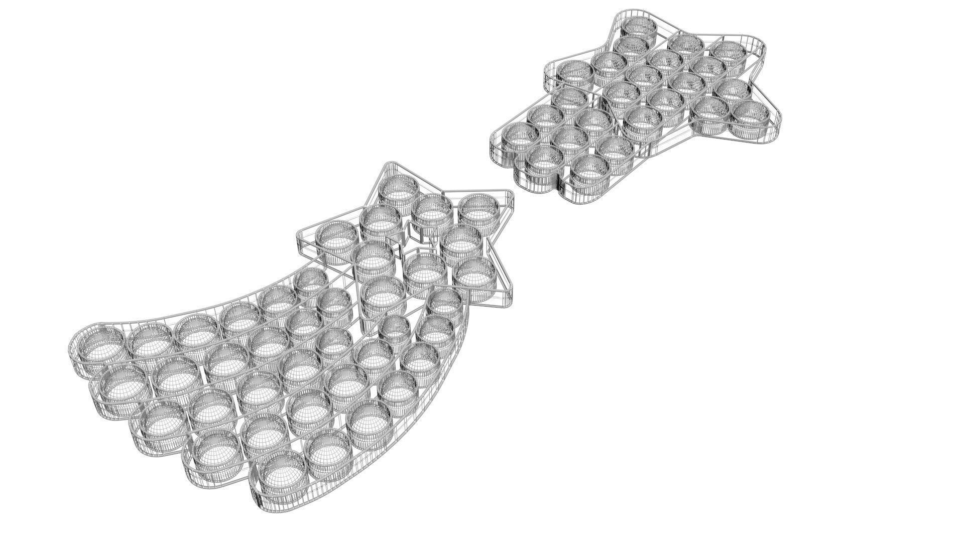 Shooting Stars Pop It Fidget Toys Set 3D model_15