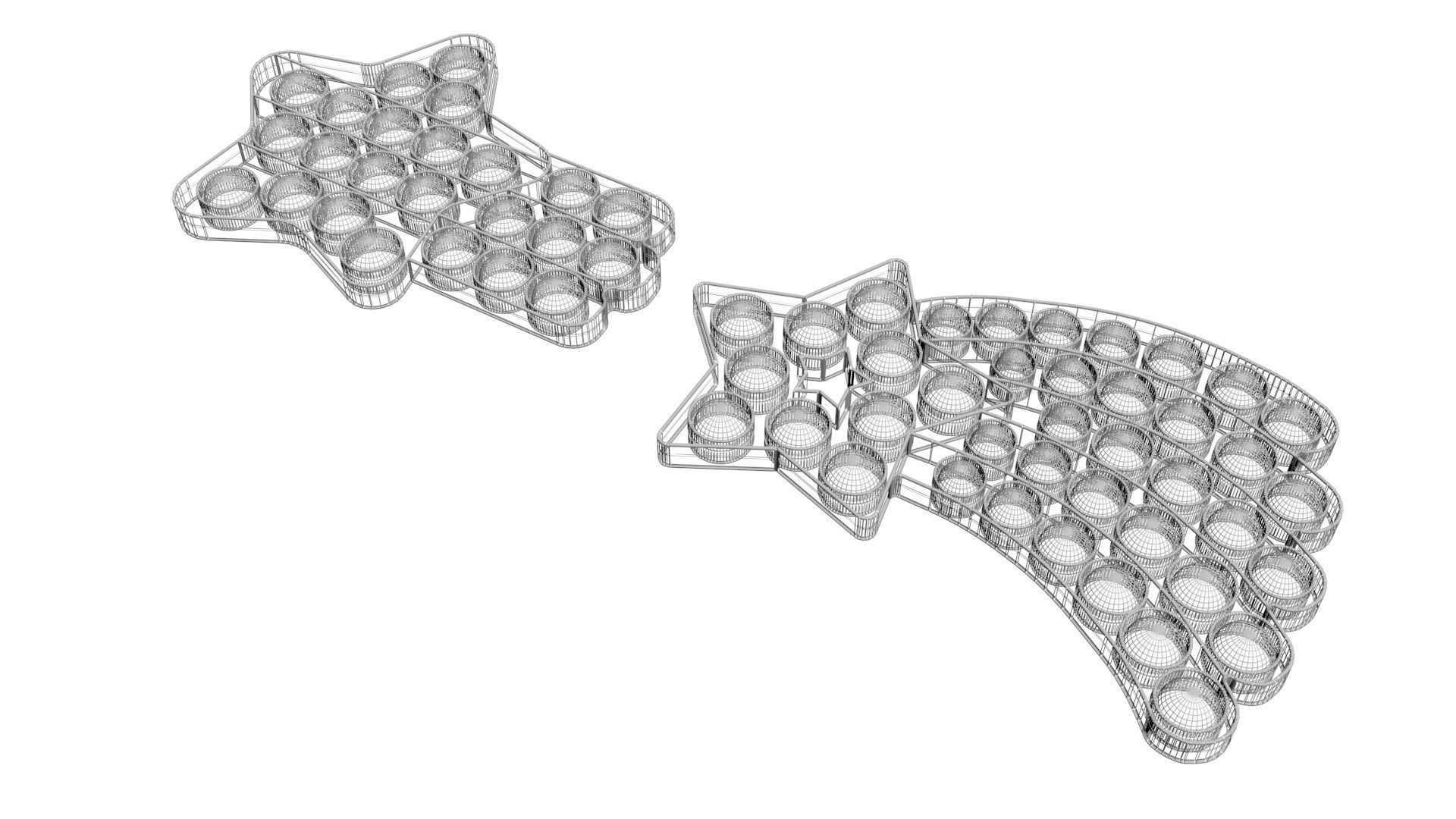 Shooting Stars Pop It Fidget Toys Set 3D model_14