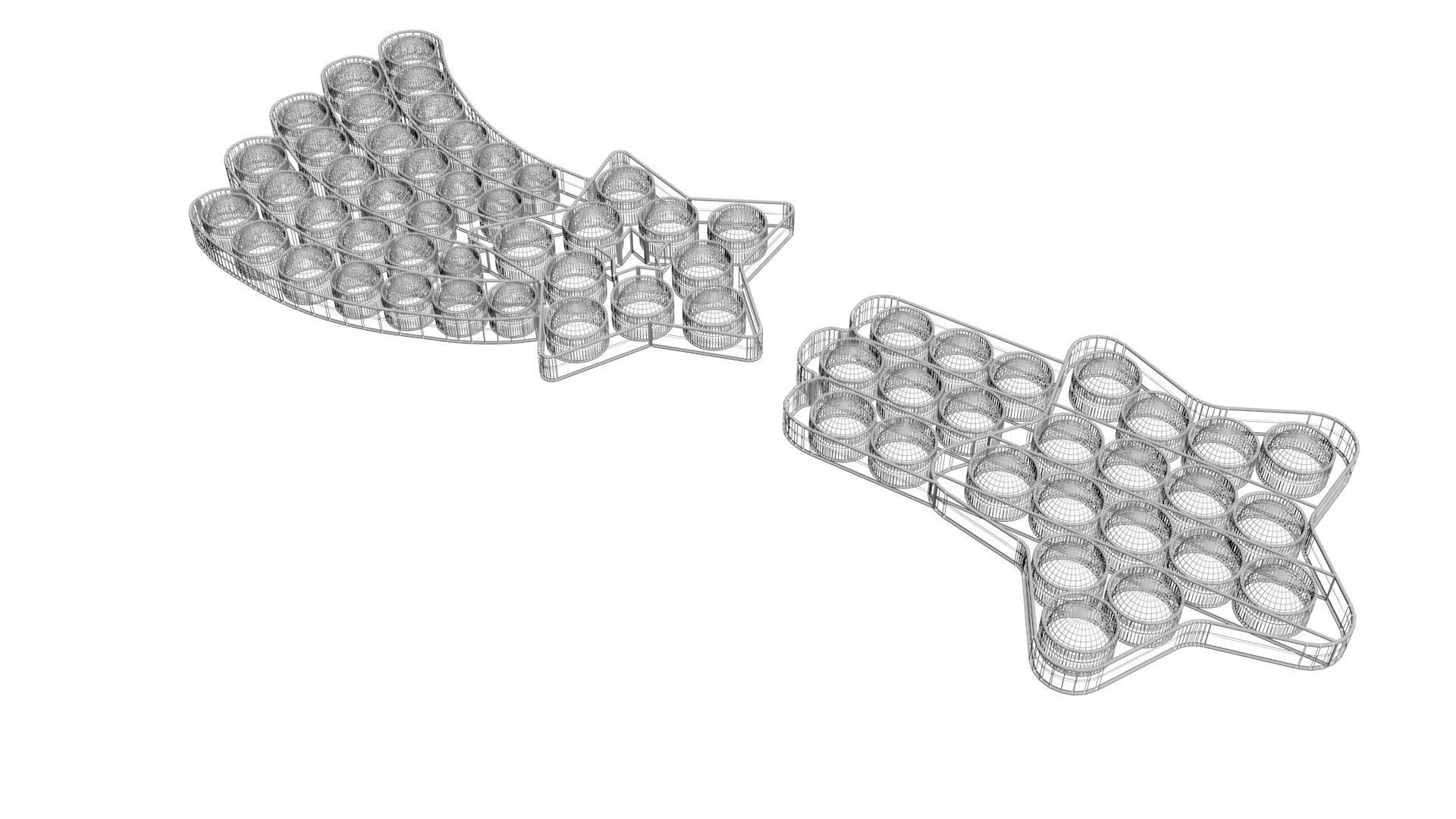 Shooting Stars Pop It Fidget Toys Set 3D model_16