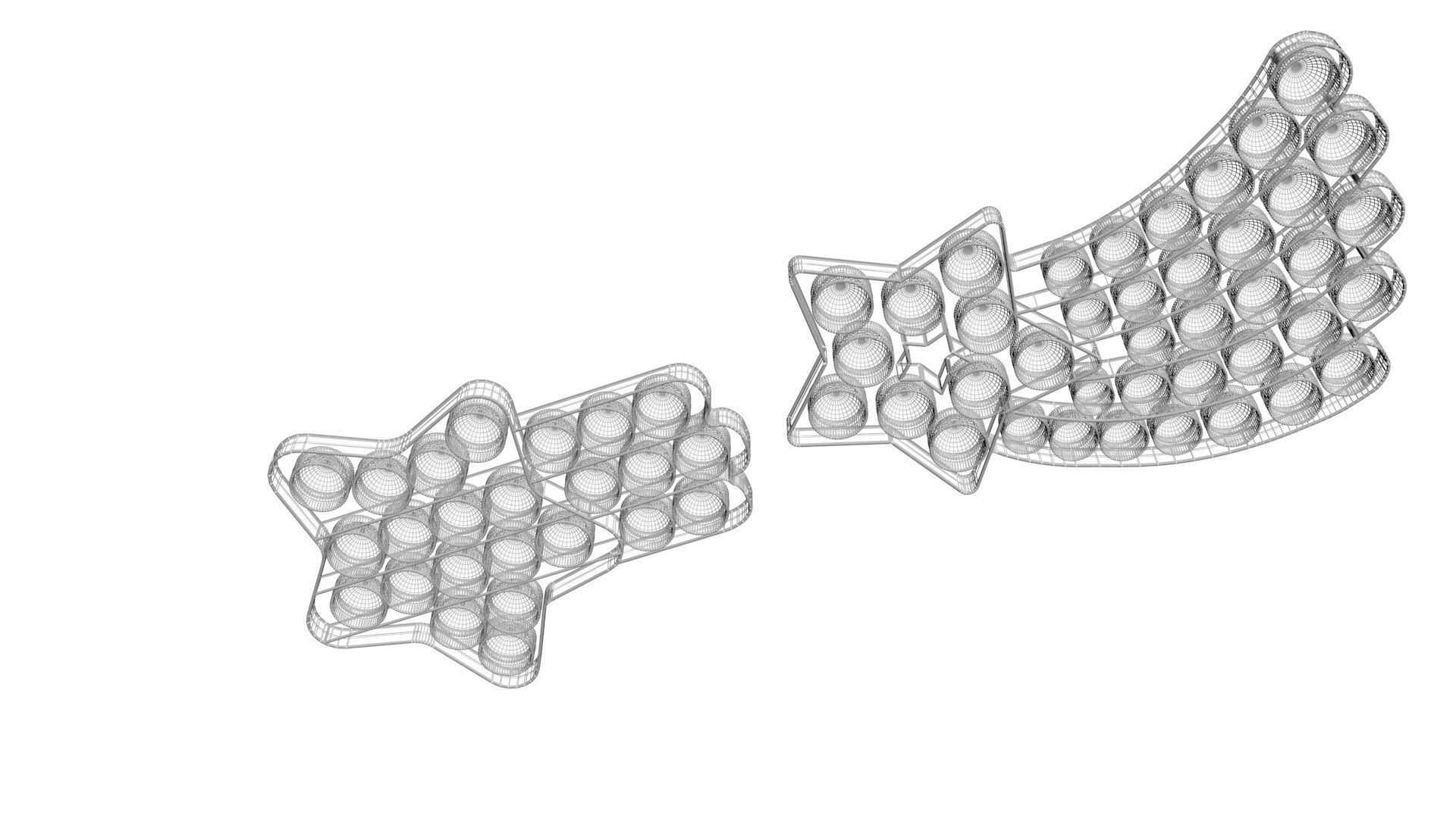 Shooting Stars Pop It Fidget Toys Set 3D model_18