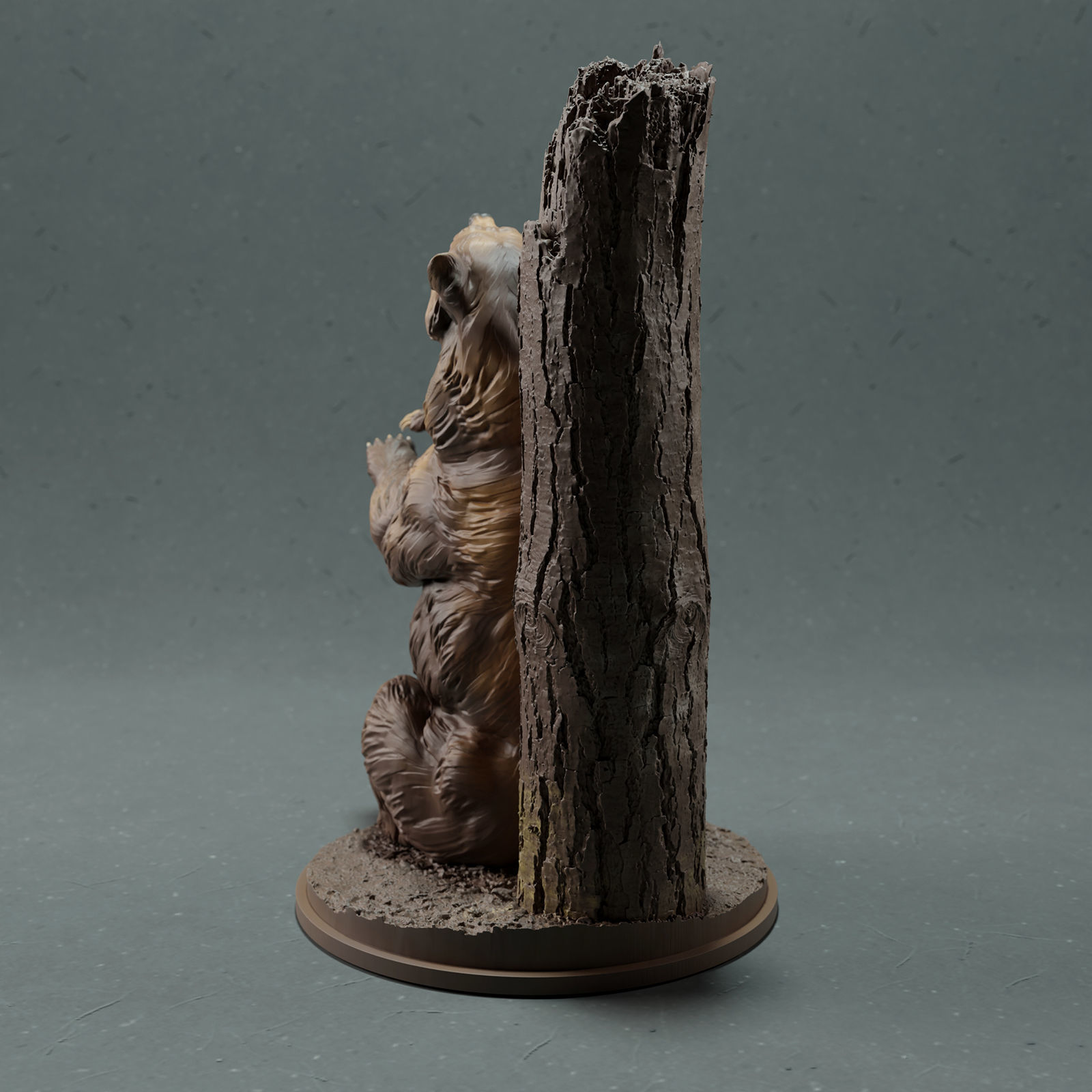 Grizzly Bear - Scratching  3D print model_4