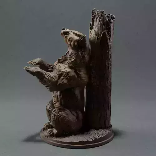 Grizzly Bear - Scratching  3D print model
