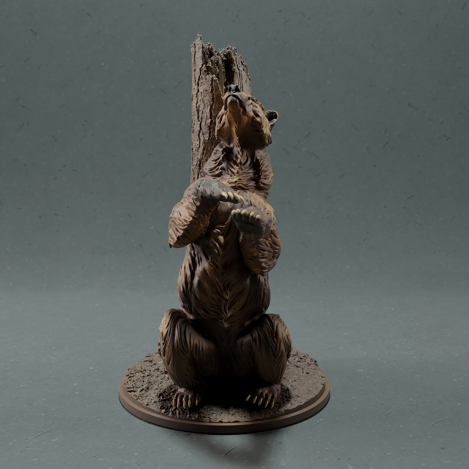 Grizzly Bear - Scratching  3D print model_2
