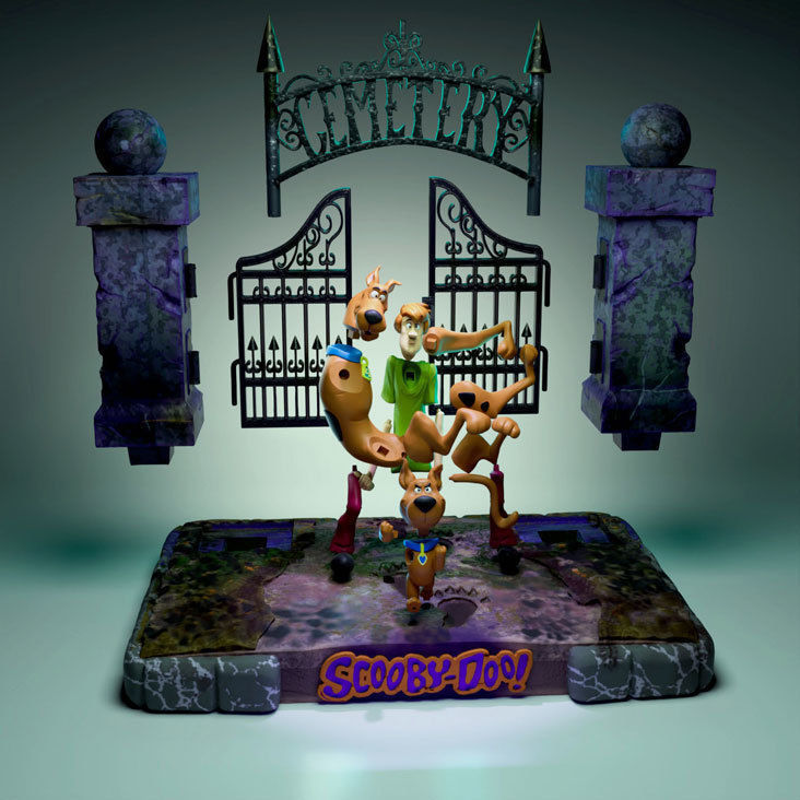 Scooby-Doo- Cemetery Diorama 3D print model_5
